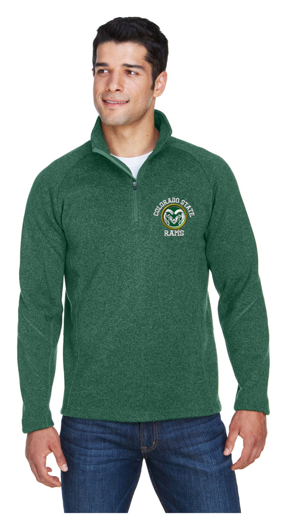 Men's Under Armour Green Colorado State Rams Military Appreciation Quarter-Zip Pullover Hoodie Jacket Size: Medium