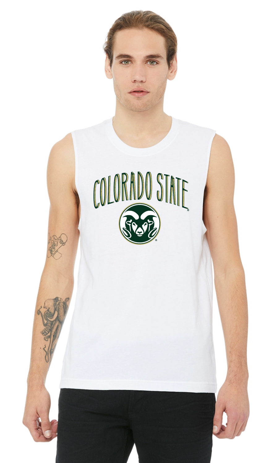 BT Imprintables CSU Rams Pink V Neck Ladies T-Shirt (M)