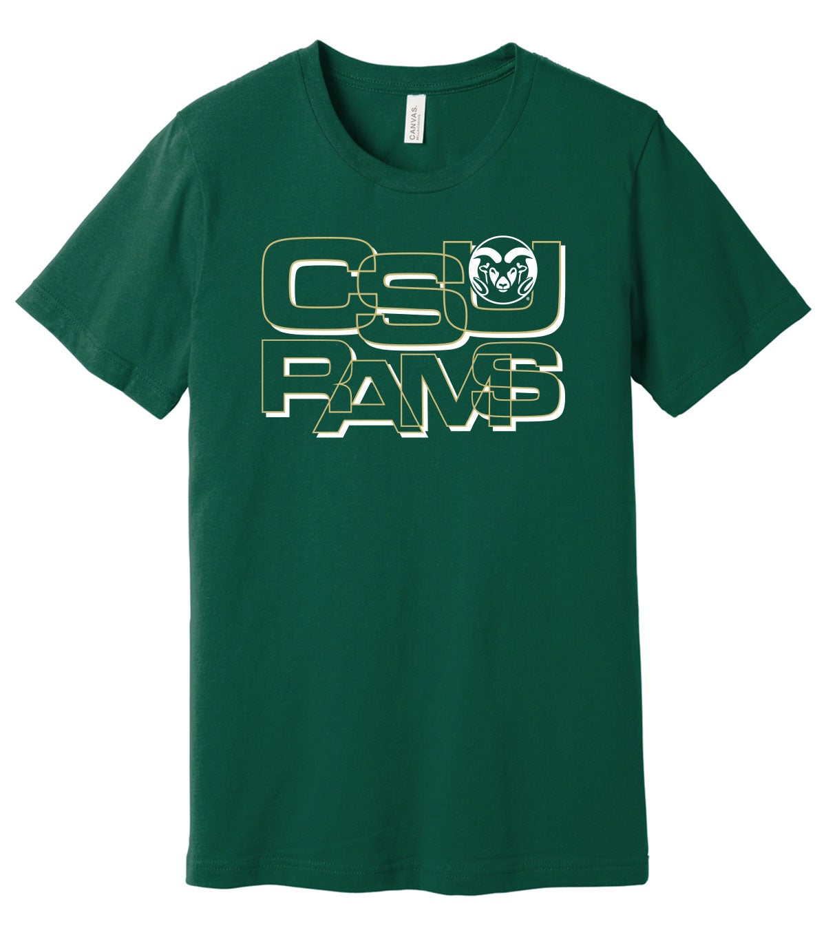 Colorado State Rams CSU Original Dripping Football Black T-Shirt by Vive La Fete 18M